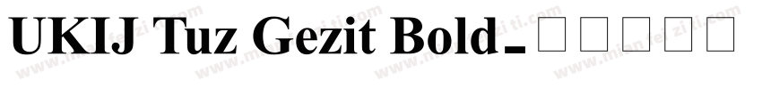 UKIJ Tuz Gezit Bold字体转换